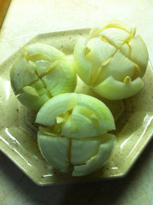 All garlic is inserted.