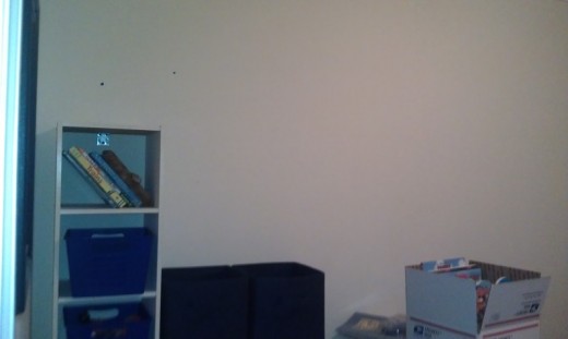 This is the blank wall, halfway through the entire project though