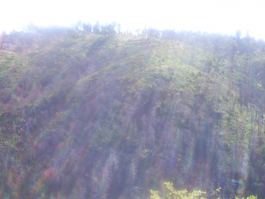Rays on sunlight on the mountains.