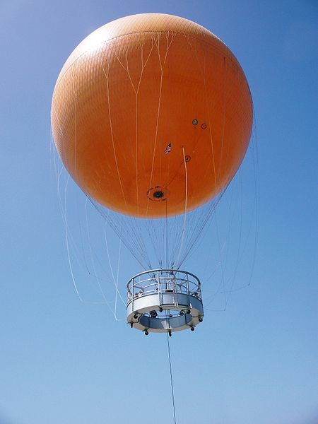 The Orange County Great Park Balloon in Irvine in Southern California was photographed in January 2009 by Aurophile SA, the French company which designed and built the balloon.