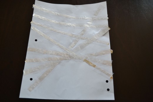 One the quiz is complete, connect the questions and answers on the back of the quiz using foil and tape