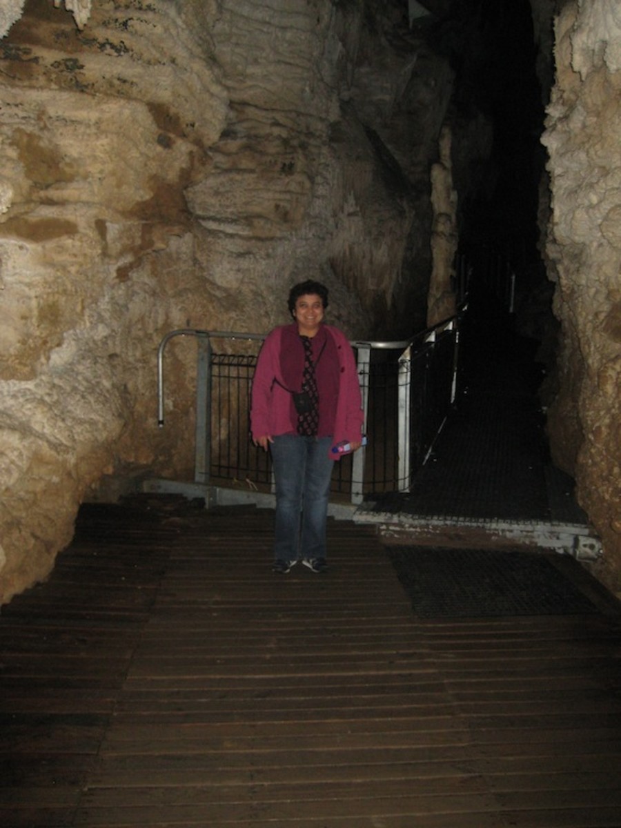 In some parts of the labyrinths the ceilings are very high in the deep dark caves.