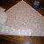 Pin trim to triangle for sewing. Pin trim to triangle for sewing.