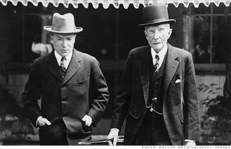 John D. Rockefeller with son John Junior