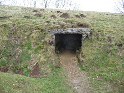 One of the side entrances to the mound