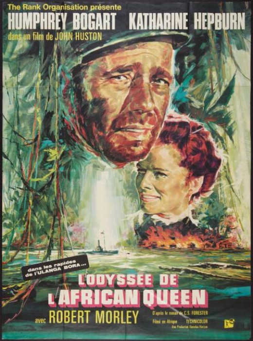 The African Queen 1951 French poster