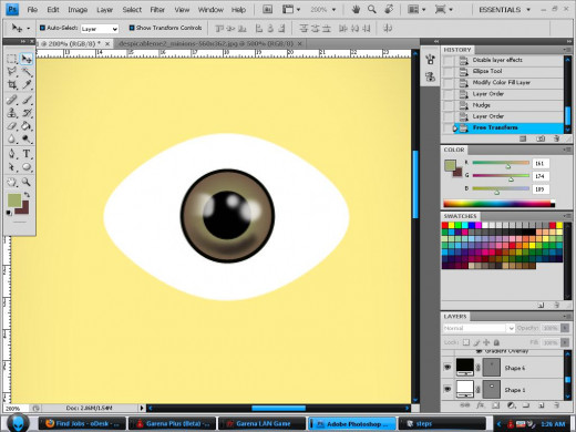 Add white round shapes with a bit of transparency.