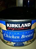 Canned chicken breast.