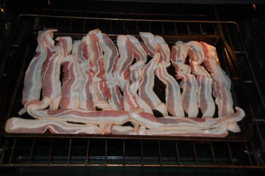 we cook our bacon in the oven for 20 minutes at 400°