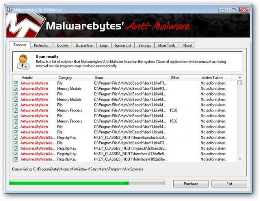 Malwarebytes Antimalware provides an interesting user interface and a strong core engine.