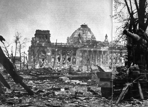 Reichstag after it was burnt