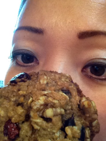 Vegan oatmeal cookies make me giddy!