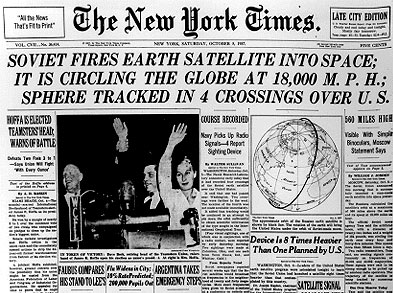 USSR launches its first artificial satellilte