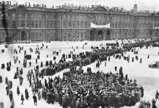 The demonstration in February 1917 at the winter palace of the Tsar was to be the seminal event that triggered the Russian Revolution and the extinction of the Romanov family in an apocalyptic purge under the Soviets.