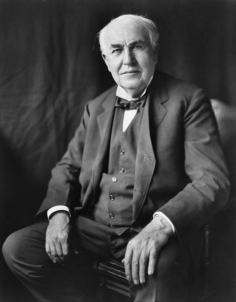 "Thomas Alva Edison, three-quarter length portrait, seated, facing front" circa 1922
