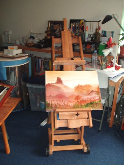 Large studio easel for work as big as 4' by 6'