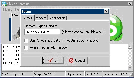 Skype settings