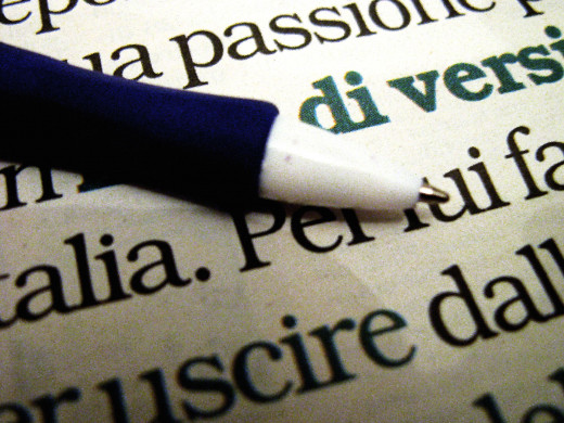Words on the page