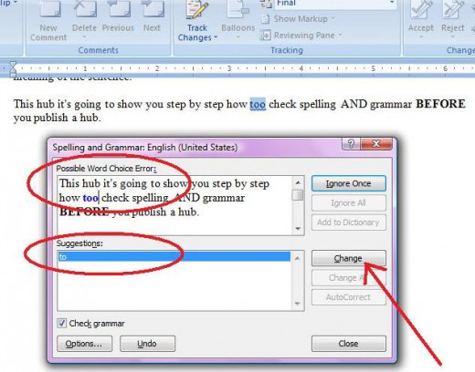 Another 'Possible Word Choice' error.