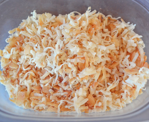 Use toasted fresh unsweetened coconut as a garnish for the tops when assembled.