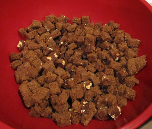 Before adding the milk mixture.