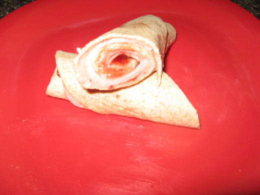 Sandwich Wrap Ideas - turkey, cream cheese, and cranberry sauce