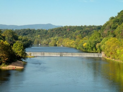 The James River from Rt. 29 in Lynchburg, VA