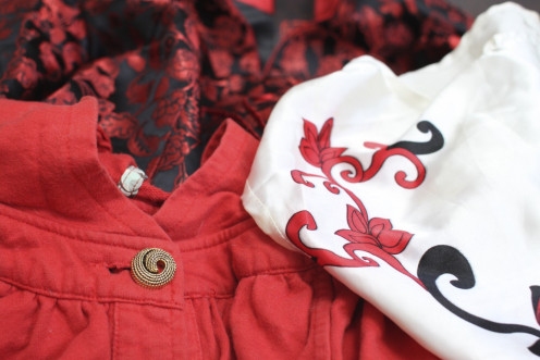 Note: all the items shown in this article I either received as gifts, have had for at least two years, or acquired through "recycling" - thrift shops, clothing swaps, garage sales, etc.