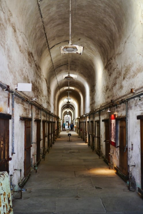 A photo of the inside of the penitentiary. Notice how old and crumbling the inside looks...the perfect setting for a haunting.