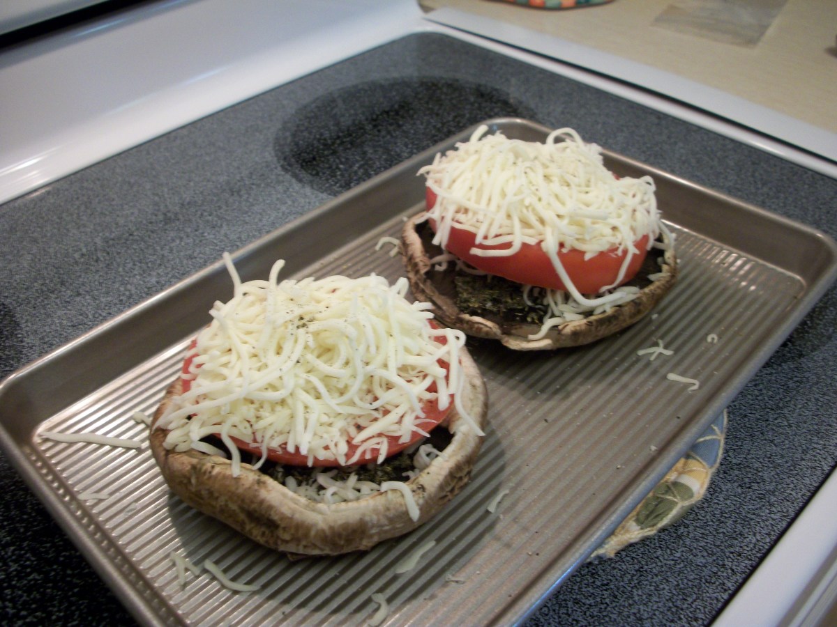 Put the mushrooms on a cookie sheet in a preheated oven for 15 minutes.