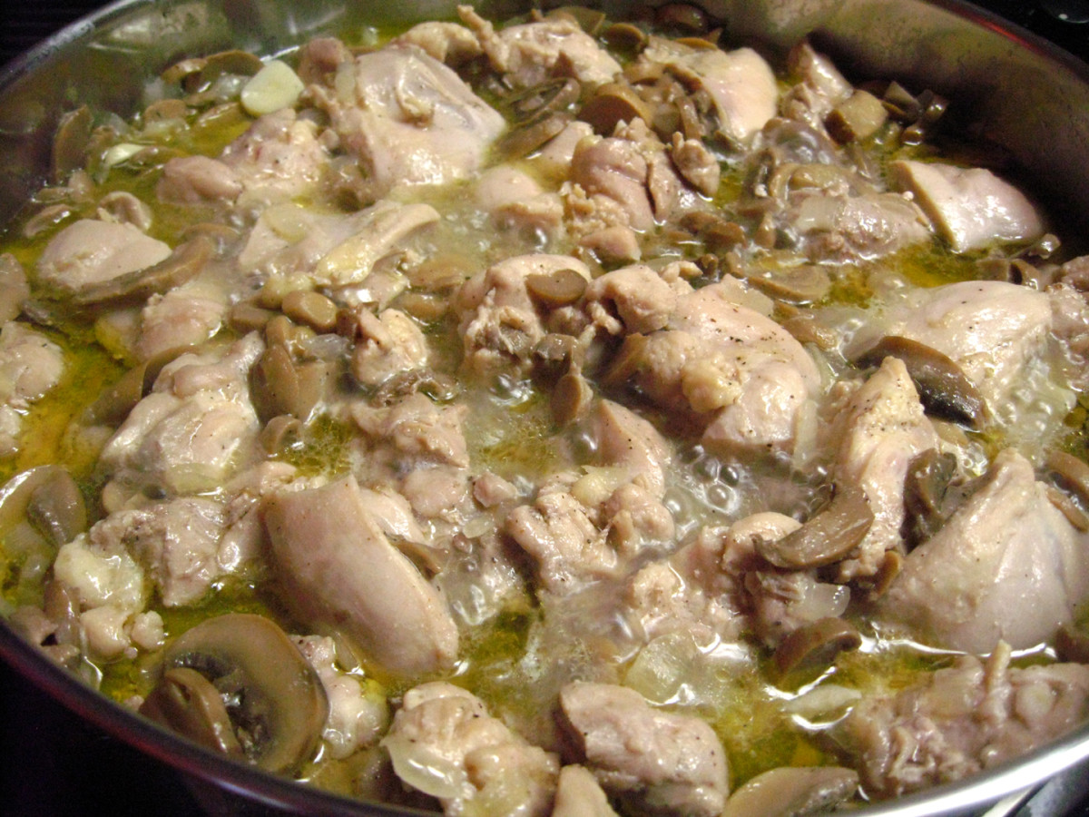 Let simmer until chicken is thoroughly cooked and juices reduced.