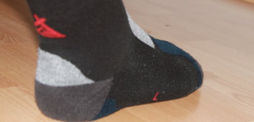 Getting the right socks can lead to improved foot warmth while cycling. Pictured socks are from Prendas Ciclismo and feature a thicker footbed for increased comfort