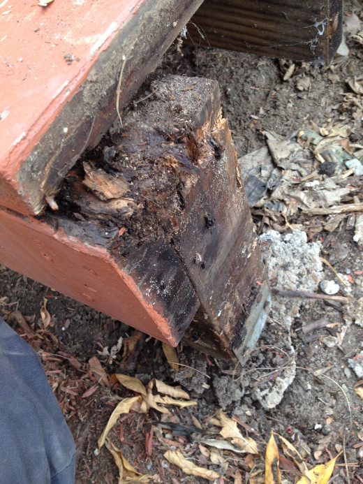 A water-logged footing is a rotted footing and this one needs replacing!