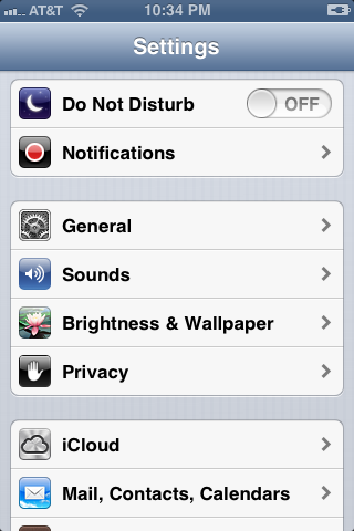 Scroll down and tap "Sounds" in the third group of options.