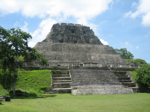 Ruins on the border of Guatemala and Belize called Xunantunich. 