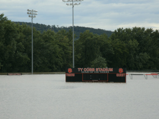 Union Endicott Football Field and Scoreboard