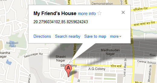 My Friend's House on Google maps