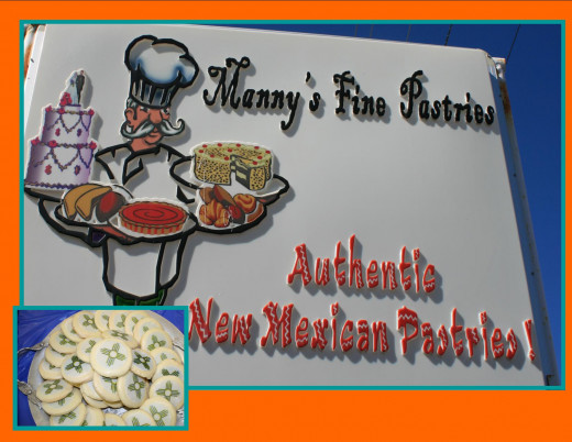 Manny's Bakery New Mexico where the Dad learned from a German baker and then added Mexican pastries like biscochito cookies.