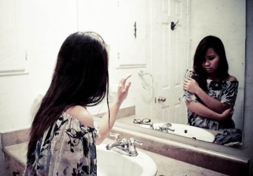 Examine yourself in front of a mirror. Can you spot the changes of becoming a liar?       (Thank you Hannah for sharing this wonderful, conceptual photo. You are one talented young lady.)