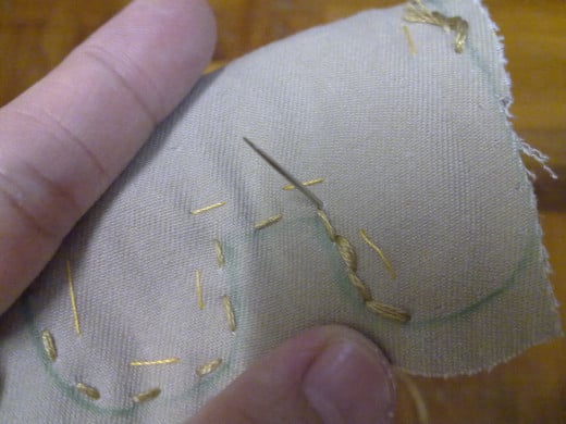 Sew the stitches twice