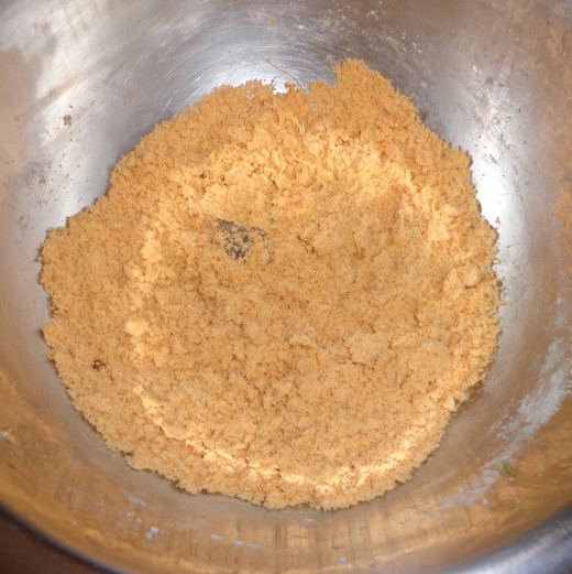 Cauliflower masala powder before adding water