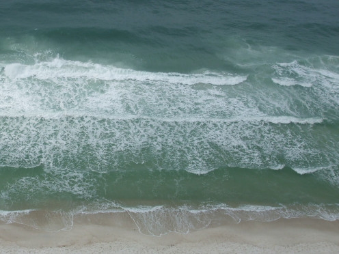 These ocean waves capture the essence of my basement floor before repairs began.