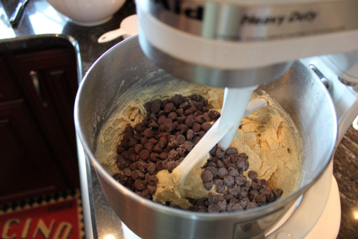 Stir in 2 cups of chocolate chips.