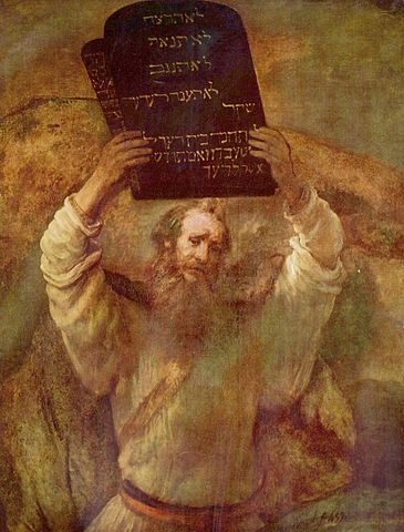 "Moses With The Ten Commandments" Rembrandt (1659)