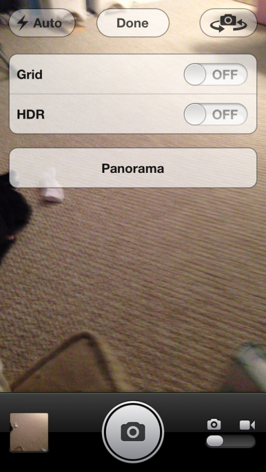 Tap "Panorama."