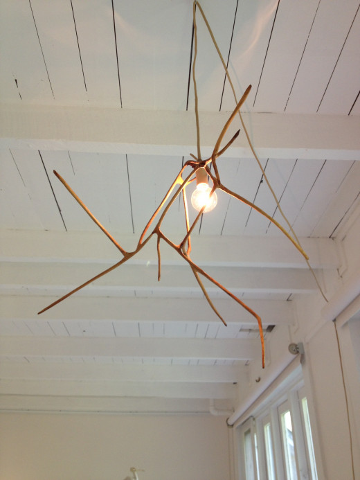 Untitled. Medium: Oak, lightbulb