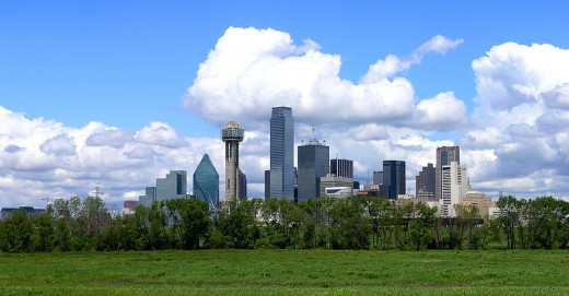 Dallas Skyline From The Area Of The Trinity River