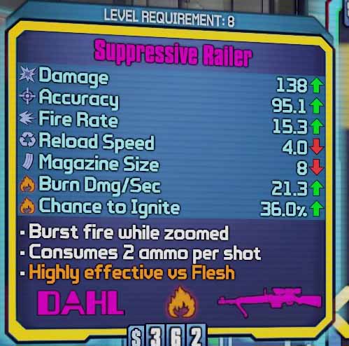 Get the purple weapons from the treasure chest in Sanctuary and this fantastic sniper rifle.