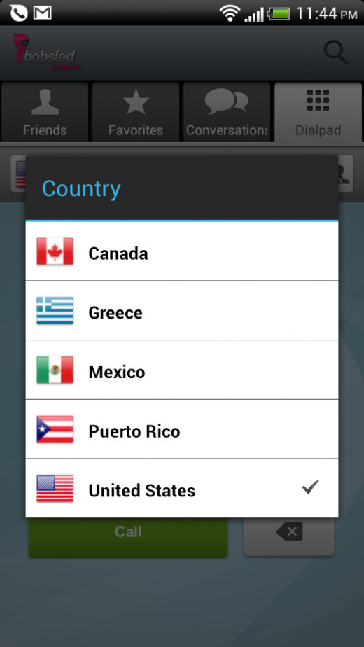 Bobsled has some international calling support.