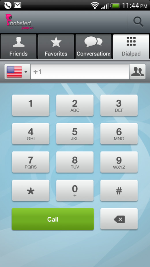 The Bobsled dialer interface.